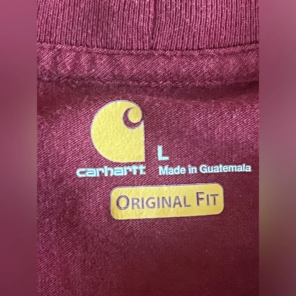 Carhartt Mens Large Red Original Fit Force Pocket Tee T Shirt - Picture 4 of 7